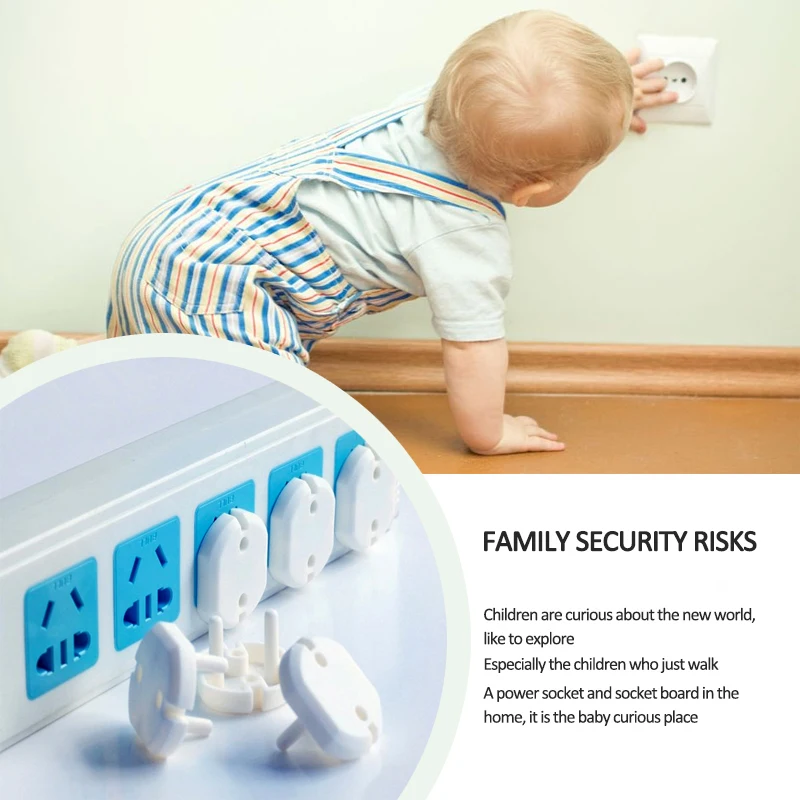 10Pcs us power socket mains plug cover baby child safety protector guard EP 