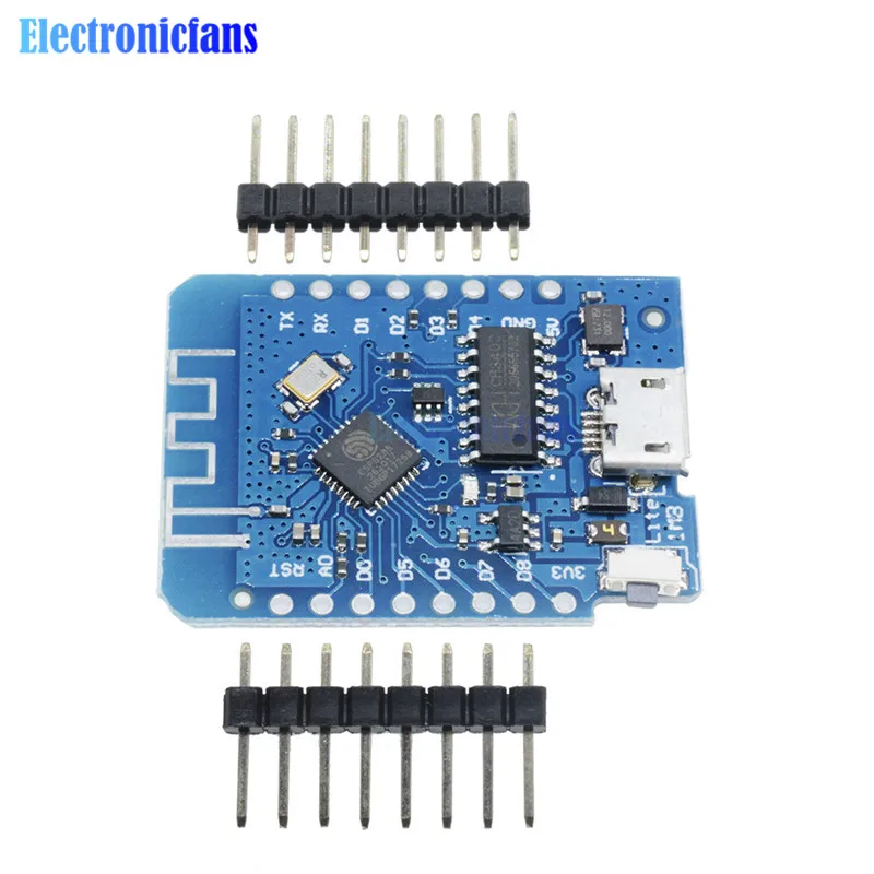 Для WEMOS D1 Mini CH340G Lite V1.0.0 WIFI Интернет вещей макетная плата на основе ESP8285 ESP8266 1 Мб FLASH 3