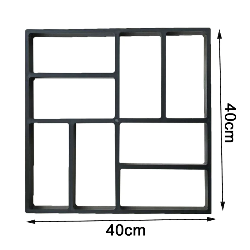 

Paving Mold Black Plastic Making DIY Manually Paving Concrete Cement Brick Molds Lawn Garden Patio Reusable For Home Garden