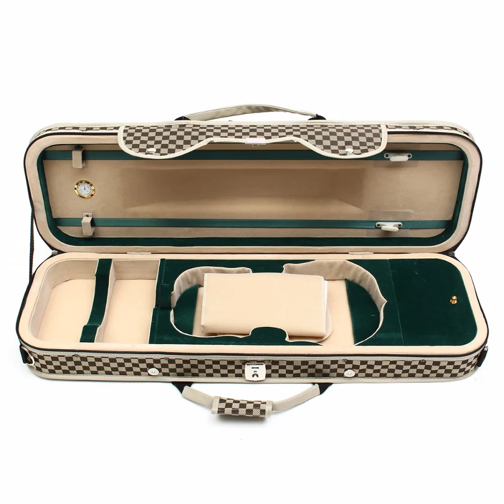 Portable 4/4 Violion Box Violin Case With Humidity table Straps locks