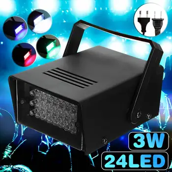 

Mini 24LED Blue Flashing Strobe Party Light Disco Club DJ Effect Lighting AC220V