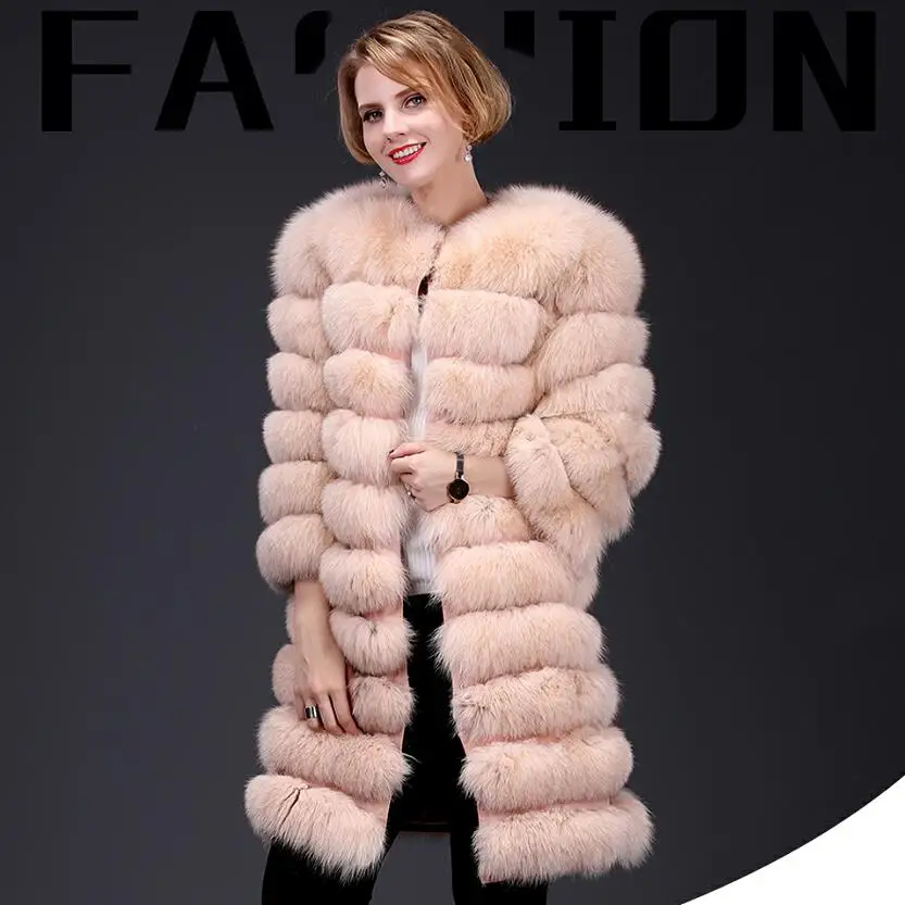 

2018Women's New Natural Fox Fur Coat Detachable Fur Jacket Multi-Function Three-in-One Variable Clothing Warm Fashion Casual Eu
