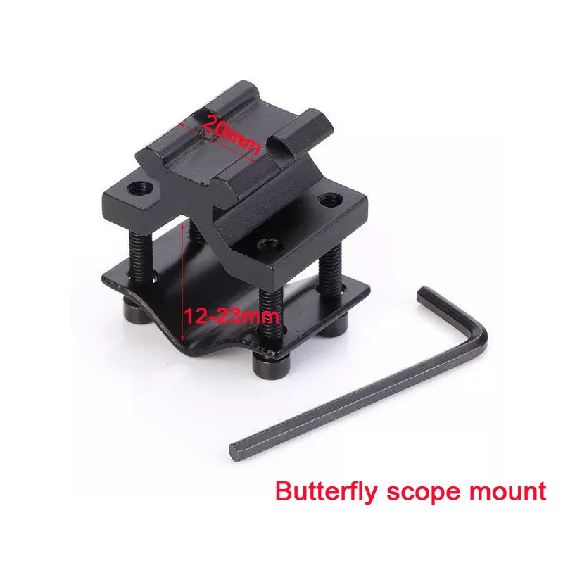 Tactical Hunting Rifle Butterfly Barrel Clamp Accessory Weaver Scope Mount 20mm Airsoft Gun Picatinny Rail Base | Спорт и