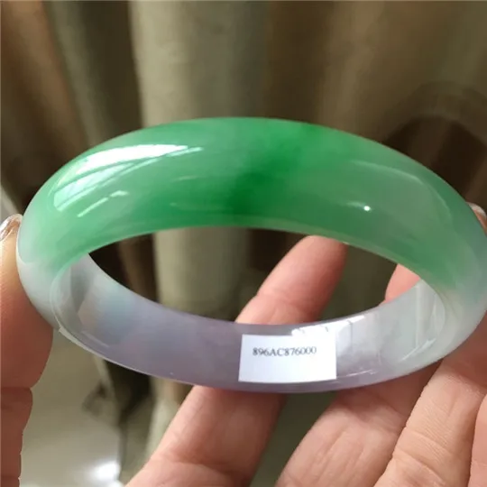 

Burma jade bracelet flower jade bracelet green Violet jade bracelet box