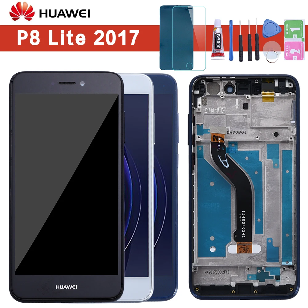 Продажа Для huawei P9 Lite 2017 ЖК дисплей сенсорный экран для huawei P9 Lite 2017 ЖК дисплей с рамкой P8 lite 2017 PRA LA1 LX1 LX2 LX3