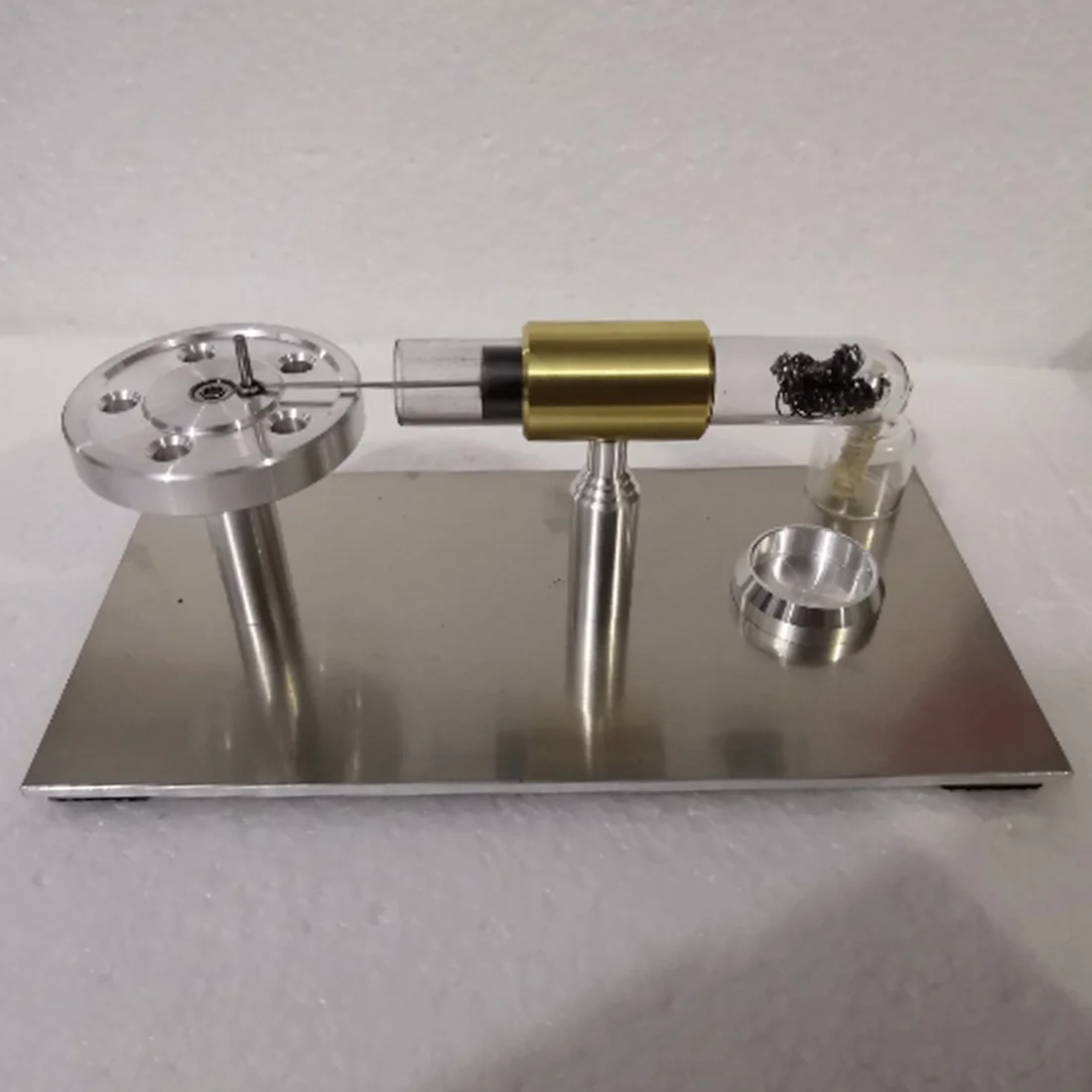 UTOYSLAND 1 Pcs Mini Horizontal Type Stirling External Combustion Engine Model With High Quality Test Kit