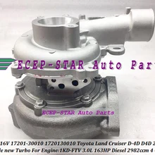 Turbo CT16V 17201-30010 17201 30010 1720130010 Турбокомпрессор для TOYOTA Land Cruiser 120 LandCruiser 1KD-FTV 1KD FTV 1KDFTV 3.0L