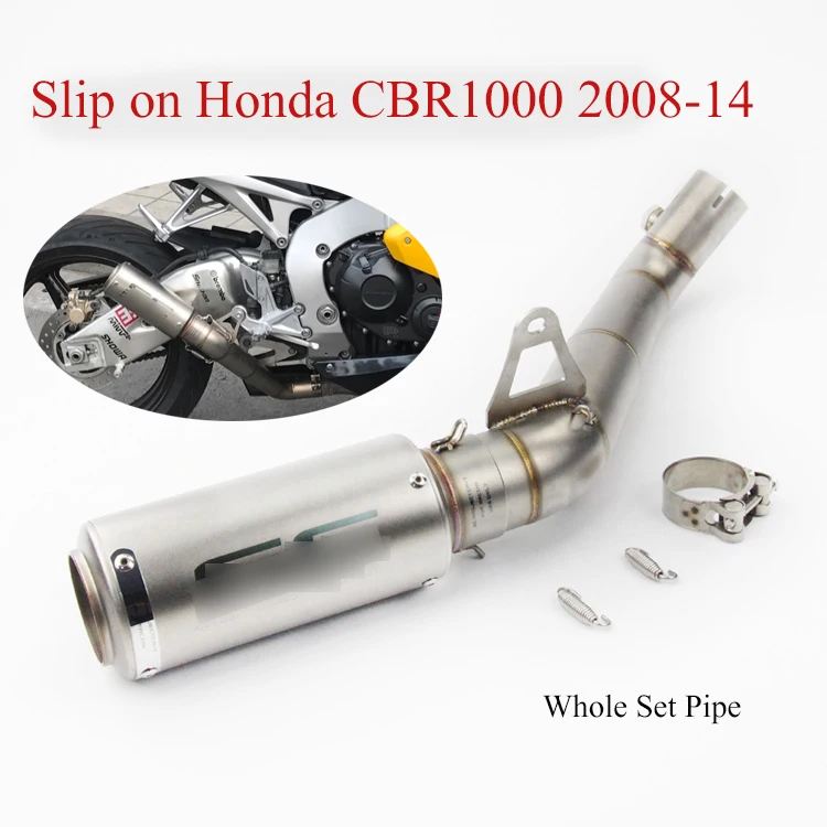 

Slip CBR1000RR Motorcycle Exhaust System Pipe Exhaust Pipe Mid Middle Pipe Link Tube for Honda CBR1000RR 2008-2011 2013-2016