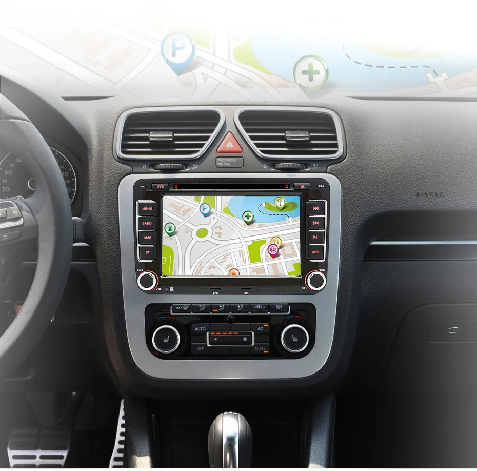 Perfect Junsun 2 din Car Radio Multimedia Player GPS for Volkswagen VW golf passat b6 Touran polo sedan Tiguan jetta Android DVD 18