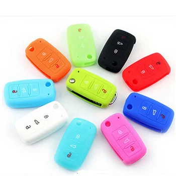 

Silicone car key cover case For Volkswagen Polo Passat B5 Golf 4 5 6 Tiguan Golf crossfox plus EOS Scirocco Beetle