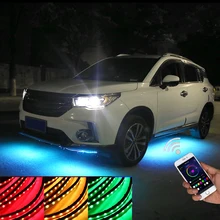 Niscarda 4x APP/Автомобильный светильник с дистанционным управлением под свечением нижней части тела, водонепроницаемый автомобильный Стайлинг, система подножки, неоновая лампа, комплект