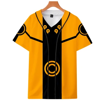 

Naruto clothes Uzumaki Naruto cos hot Bottom shirt autumn Short-sleeved baseball unisex couple parent-child role-playing