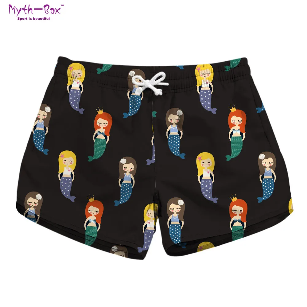 Summer Women Beach Shorts Water Sport Pant Cartoon Mermaid Leisure Surfing Board Mini Short High Quality Quick Dry Surf Swimwear Summer Women Beach Shorts Water Sport Pant Cartoon Mermaid Leisure Surfing Board Mini Short High Quality Quick Dry Surf Swimwear