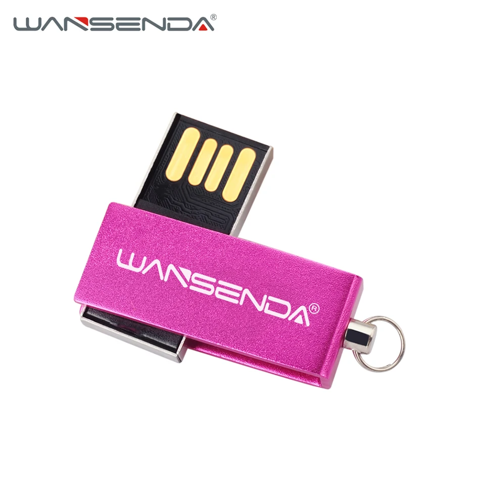 Wansenda цветной usb флеш накопитель модный миниатюрный флэш 64 ГБ 32 16 8 4 нержавеющая