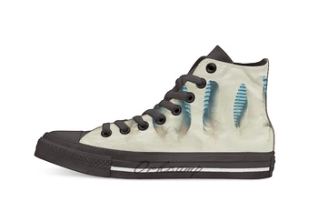 

Feathers #1 High Top Canvas Shoes Flat Casual Custom Unisex Sneaker Drop Shipping