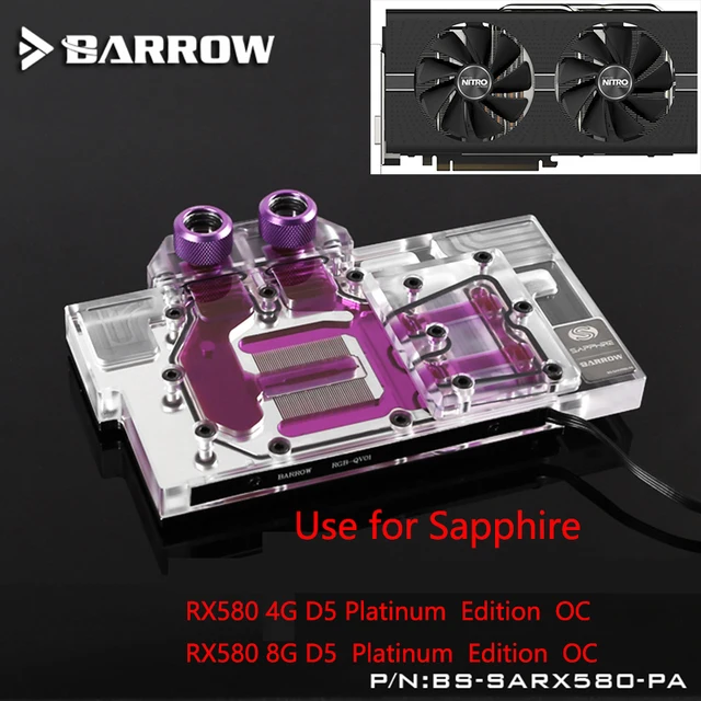 Modest BARROW Full Cover Graphics Card Block use for Sapphire Pulse RX580 8GD5 (11265-05-20G) GPU Radiator Block Copper RGB Modest BARROW Full Cover Graphics Card Block use for Sapphire Pulse RX580 8GD5 (11265-05-20G) GPU Radiator Block Copper RGB