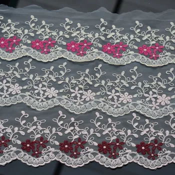 

New Net Yarn Embroidery African Lace Fabric Trim Diy Accessory Clothing Applique Wedding Party Decoration Lace