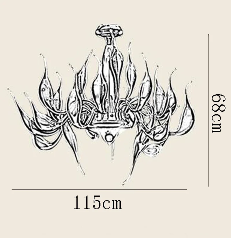 Итальянская люстра «Лебедь» современные люстры из муранского стекла креативное искусство Стеклянная Люстра Свет 24 головы(темно-коричневый