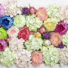100 шт./лот 12 см искусственного цветка пиона DIY Шелковый Цветок голова для свадьбы цветок отделка стен Высокое качество цветы