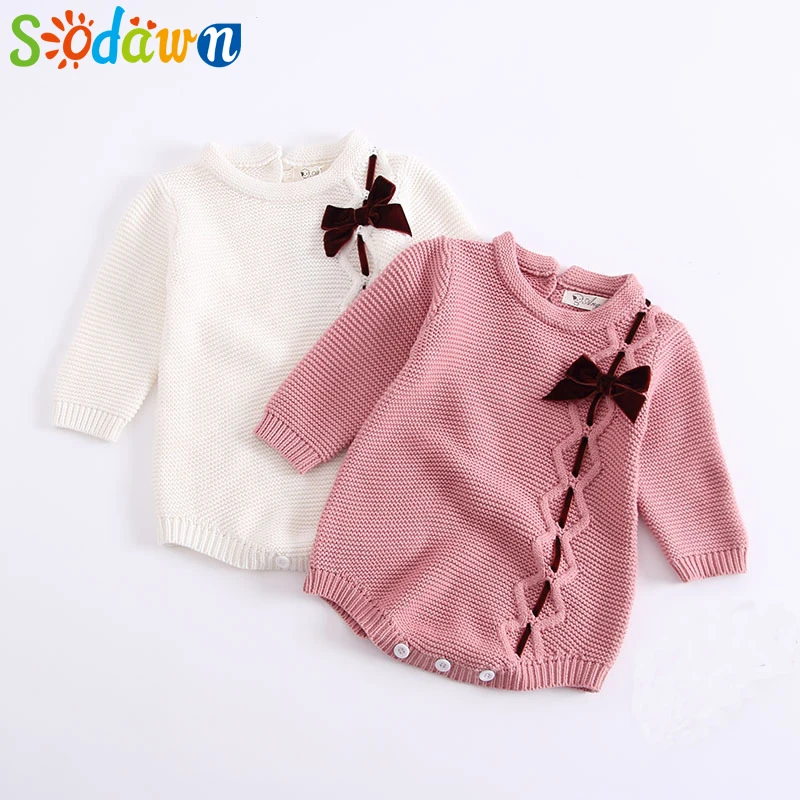 Sodawn 2018 Autumn Winter New Children Clothes Baby Girls Clothes Knit Clothes Bows Jumpsuit Long-Sleeved Romper Baby Clothes Sodawn 2018 Autumn Winter New Children Clothes Baby Girls Clothes Knit Clothes Bows Jumpsuit Long-Sleeved Romper Baby Clothes