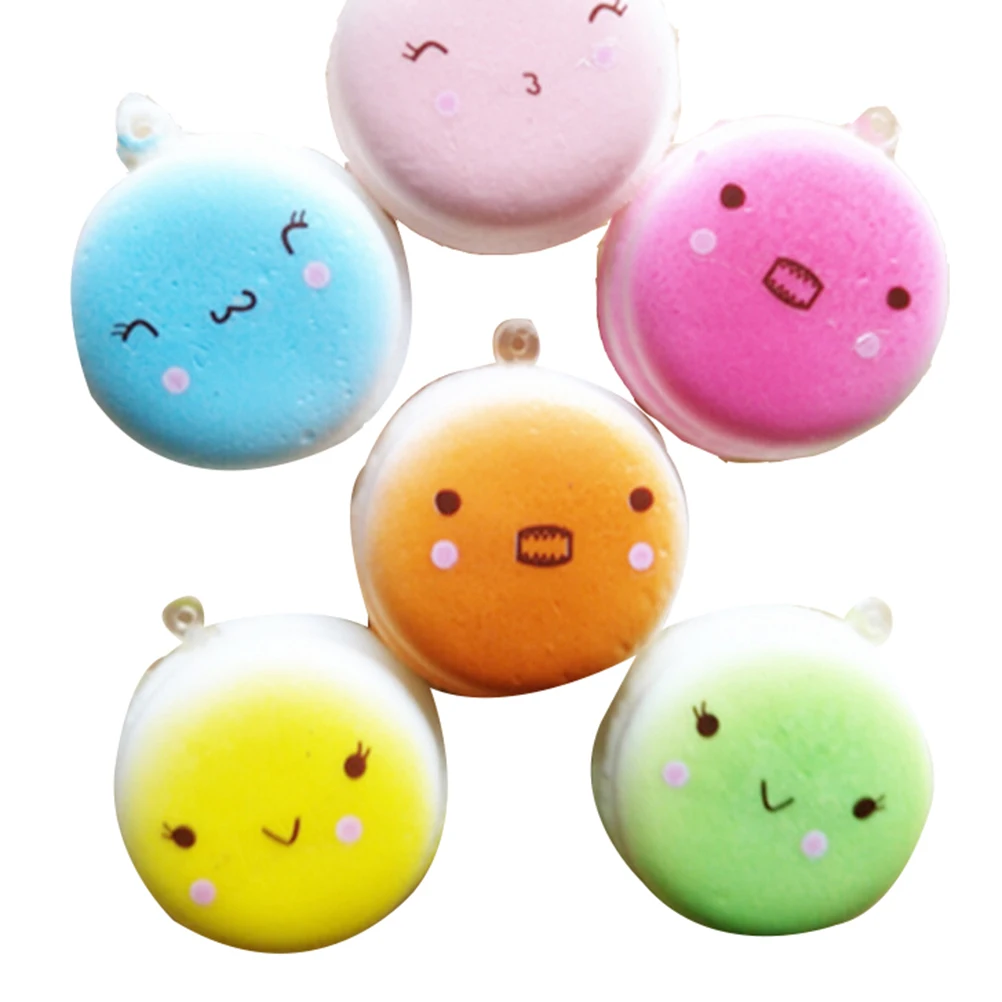 Phone Straps for Cell Phone Decoration Bag Accessories Jumbo smile  Face marshmallow bun squishy charm Pendants Baby Toys
