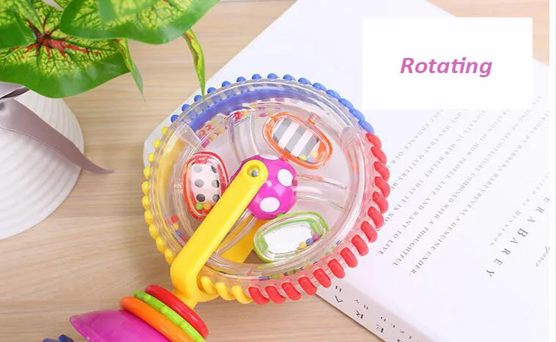 Hot Baby Rattle Toys Tricolor Multi-touch Rotating Ferris Wheel Suckers Toy 0-12 Months Newborns Creative Educational Baby Toys