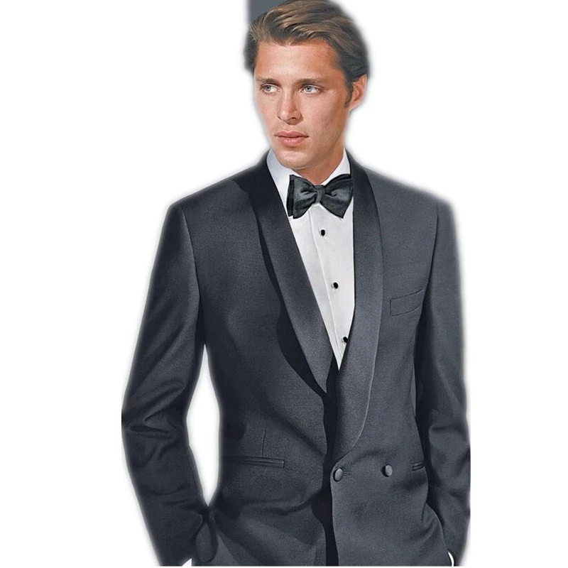 Conciliar Ciencias Mortal Diseño moderno trajes de boda vestido de fiesta barato mantón de cuello  smoking del novio trajes de boda para hombre trajes ( jacket + pants +  tie|suit motorbike|suits shanghaisuit canvas - AliExpress