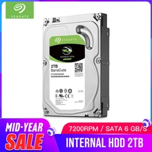 Seagate 2 ТБ настольный жесткий диск внутренний жесткий диск Оригинал 3,5 »2 ТБ 7200 RPM SATA 6 ГБ/сек. жесткий диск для компьютера PC ST2000DM008