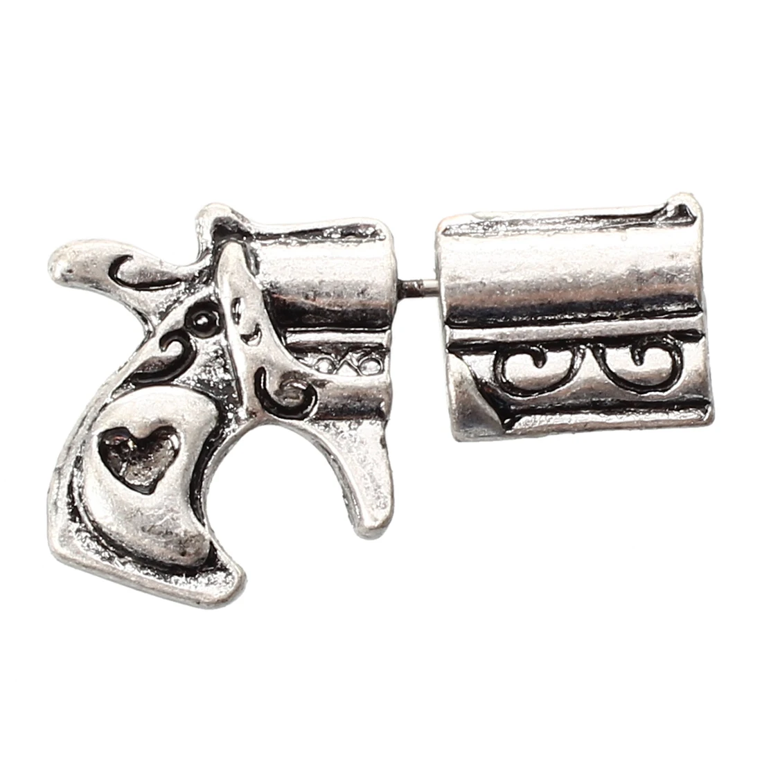 Fashion Earring Ear Stud Punk 3D Revolver Gun Shape Piercing Charm Gift Sexyin Stud Earrings