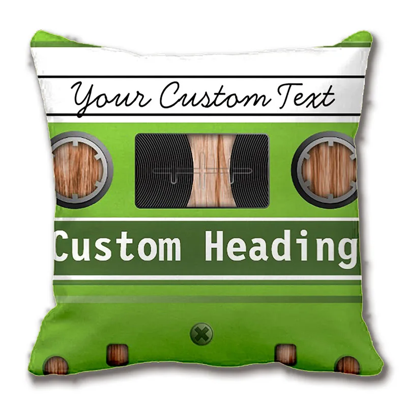 

Personalized Any Color Retro Music Cassette Tape Pillow Decorative Cushion Cover Pillow Case Customize Gift By Lvsure For Sofa