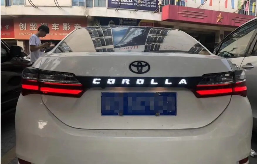 Задний бампер задний фонарь для Toyota corolla- светодиодный задний фонарь Отражатель тормоза Предупреждение ющий сигнал вождения противотуманная фара