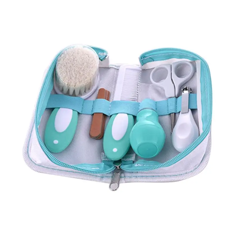 1 Set Baby Nursing Kit Nail Clippers Trimmer Brush Comb Portable Newborn Children Care Safe Nails Scissors - Цвет: 2