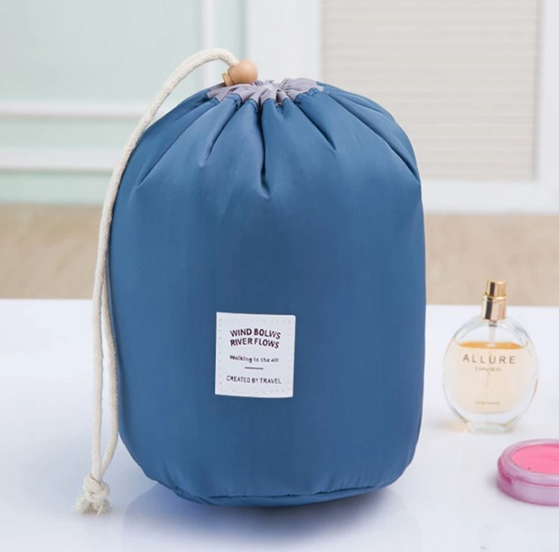 Free Shipping+Wholesale Barrel Shaped Travel Bag Drawstring Wash Bags
