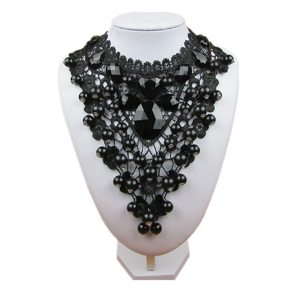 Gothic Jewelry Black Lace Necklace Lolita Fashion Short Choker Necklace