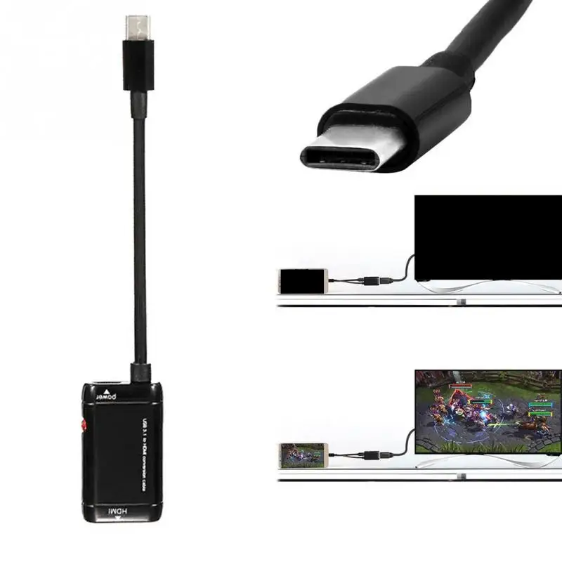 

USB C HDMI Cable Type 3.1 Cable Converter Lightweight Adapter Cable For MHL Android Phone Tablet Drop Shipping #0723