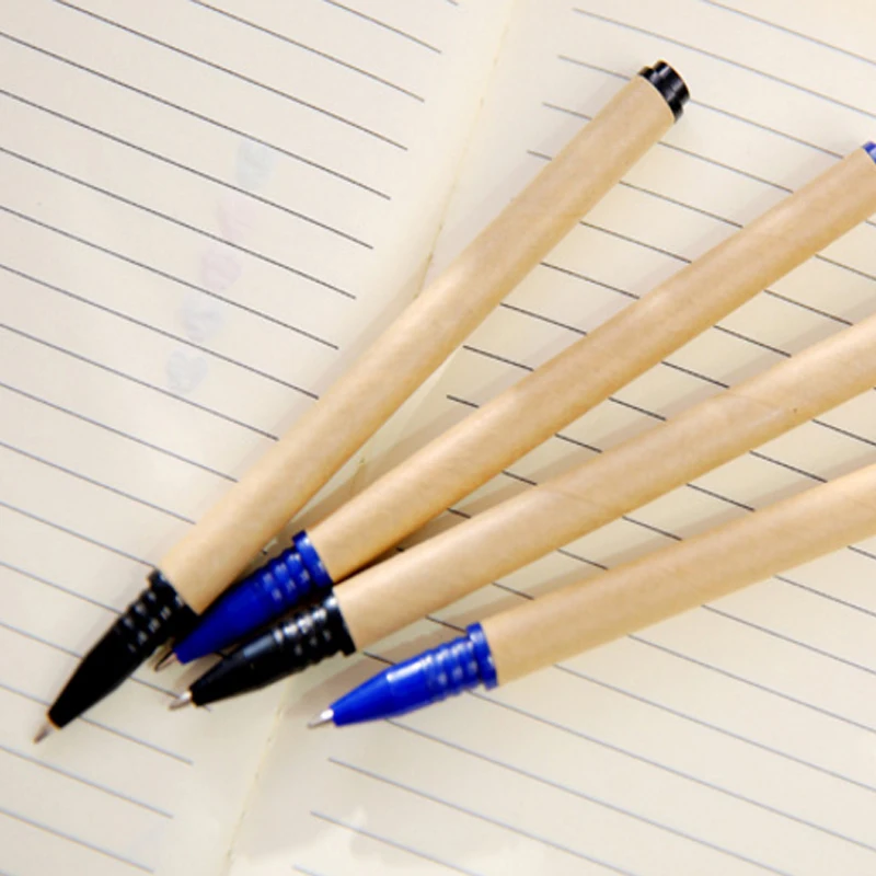40 шт./лот вечерние сувениры переработанная ручка Защита окружающей среды крафт-бумага гелевая ручка для студентов офисные школьные принадлежности