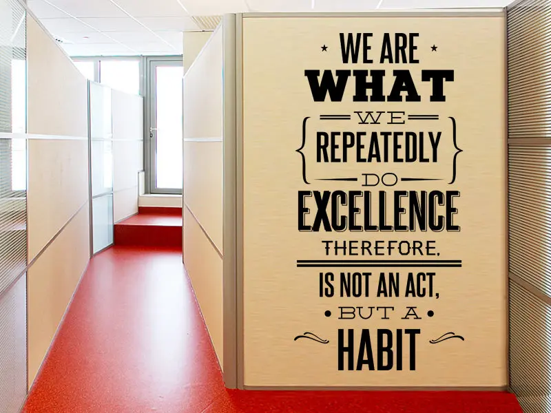 

YOYOYU Vinyl wall stickers We are What Quote Removeable Wall Decal Salon Office Studio Wall Decor Room Decoration ZX265