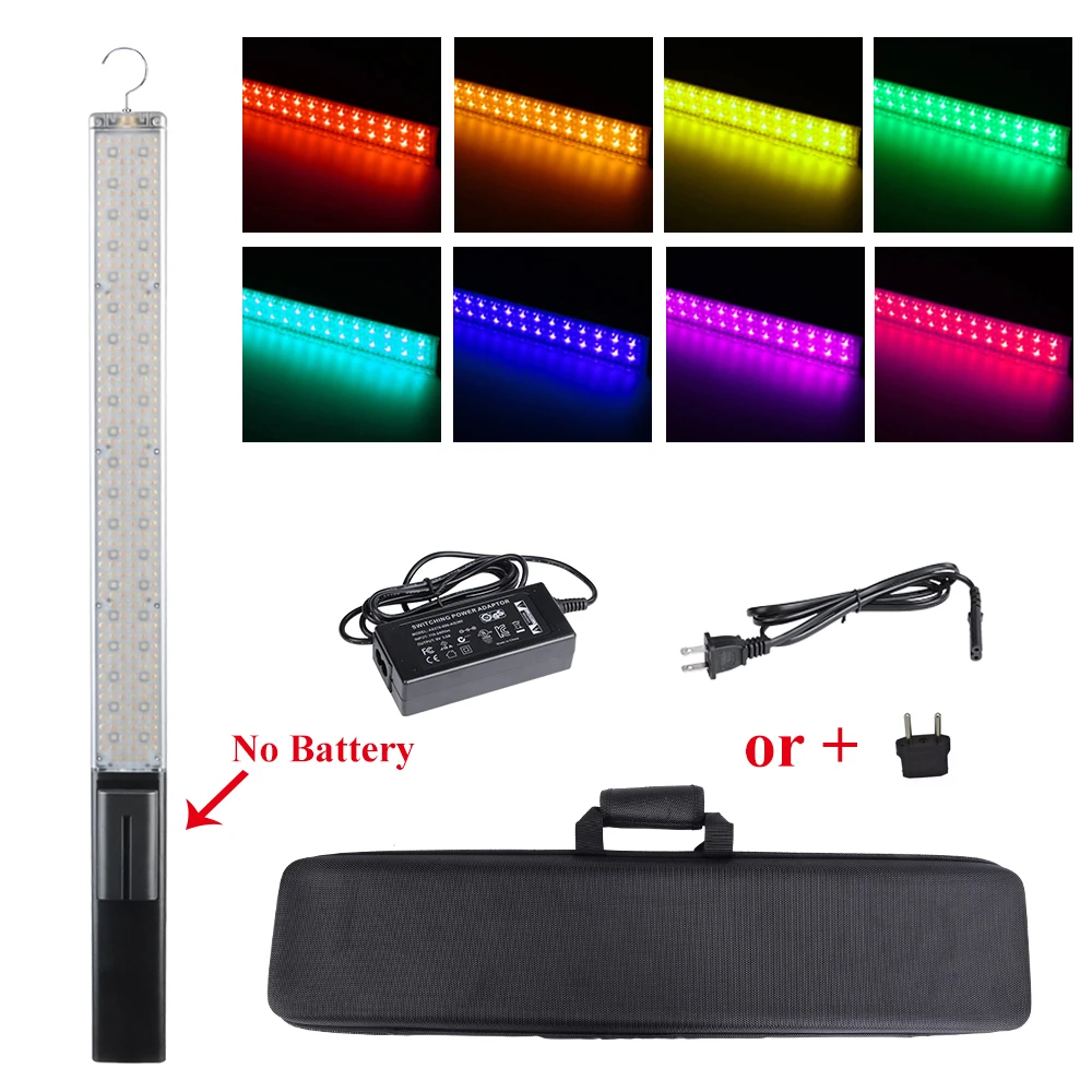  Photography Dimmable Handheld Ice Stick LED Video Light Built-In Battery 3200k To 5500k RGB Colorfu - 33030433409
