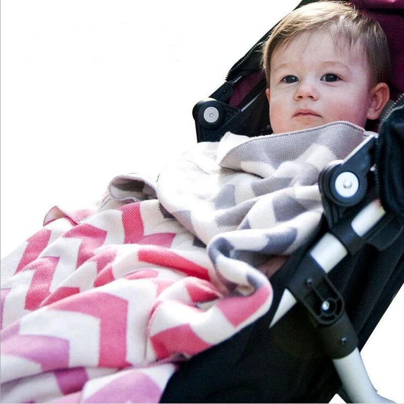 

100% Cotton Baby Knitted Blanket Breathable Soft Newborn Infant Kids Bedding Quilt Sheet Cover Baby Wrap Swaddles Size  100*75CM