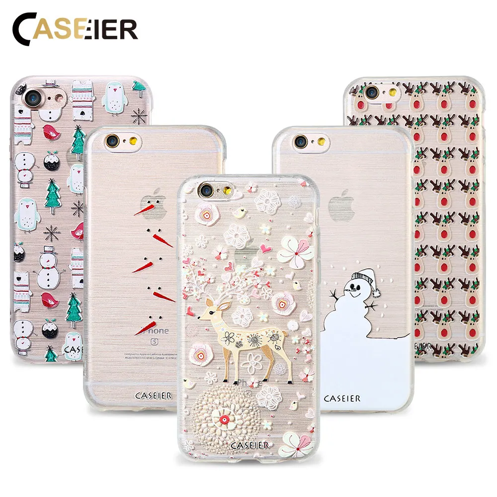 CASEIER Winter Phone Case For iPhone 7 8 Plus Cases Soft