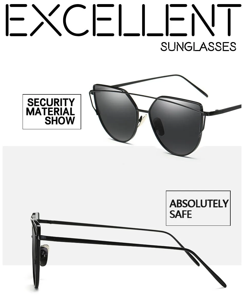 Бренд Evrfelan, солнцезащитные очки для женщин, солнцезащитные очки «кошачий глаз», мужские зеркальные солнцезащитные очки, мужские очки, Женские винтажные Золотые очки