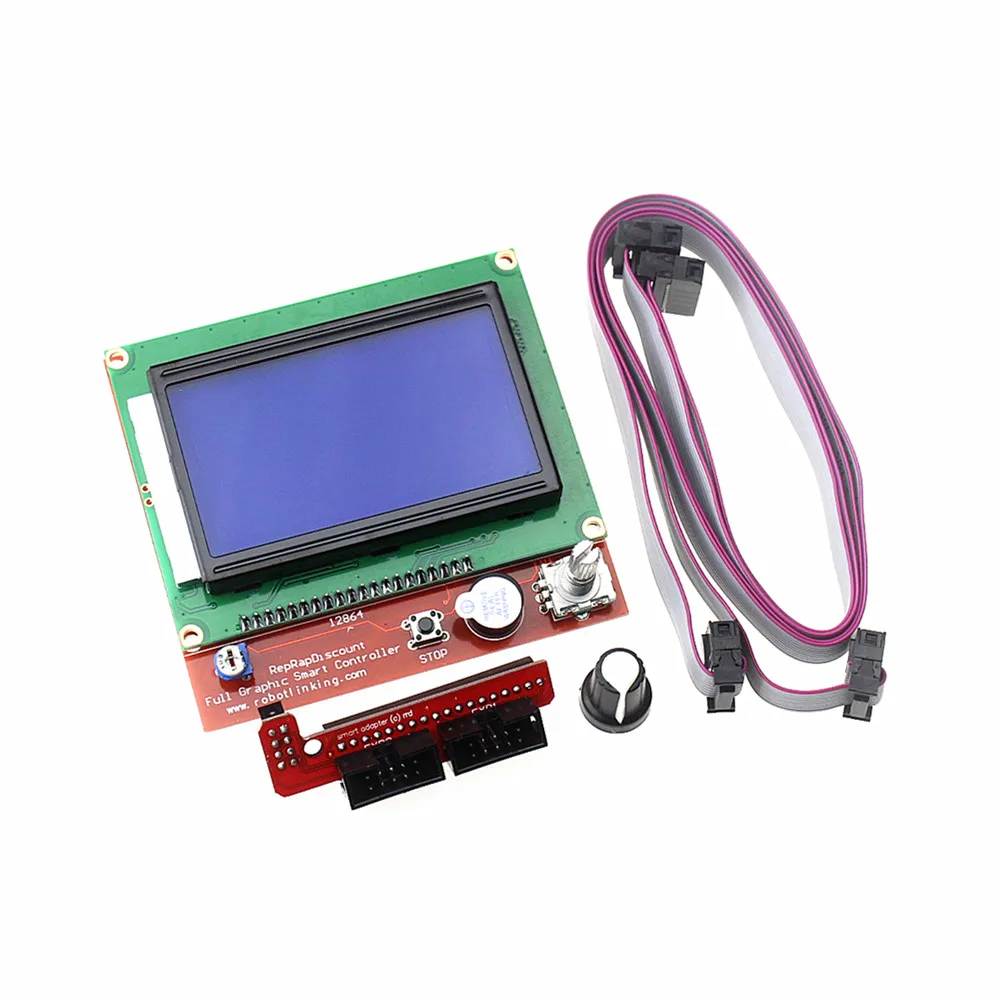 5pcs/lot 3D Printer Kit Smart Parts RAMPS 1.4 Controller Control Panel LCD 12864 Module Display Monitor Motherboard Blue Screen