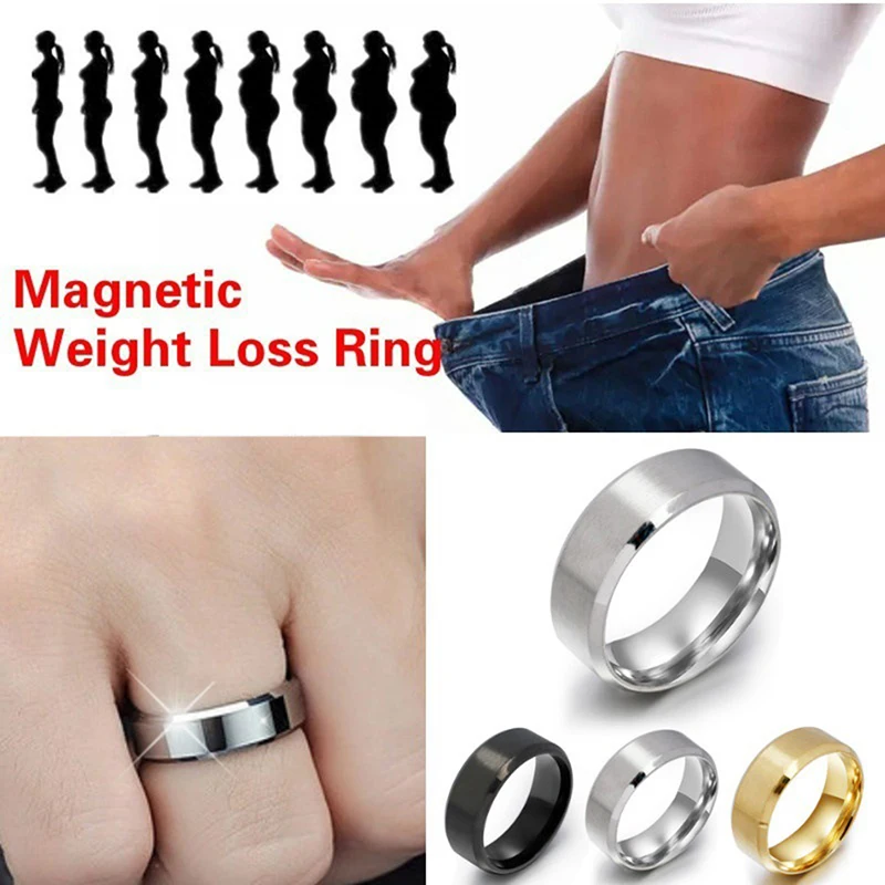 Benkeg Reduce Weight Ring Stainless Steel Magnetic Medical Weight Loss Ring Slimming Tools Fitness Reduce Weight Ring 