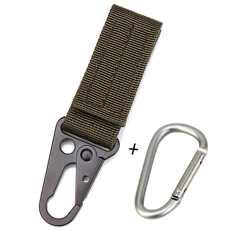 

New Tactical Gear Clip Band Gear Keeper Pouch Key Chain Military Nylon Belt Keychain Webbing Key Ring Holder Canvas clasp B02