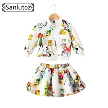 Sanlutoz Children Clothing Girls Set Kids Clothes Brand Girls Clothing Winter Sport Suits Toddler 2 PCS