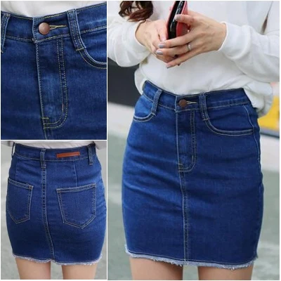 new 2016 summer spring fashion women's jeans denim skirt tight mini ...