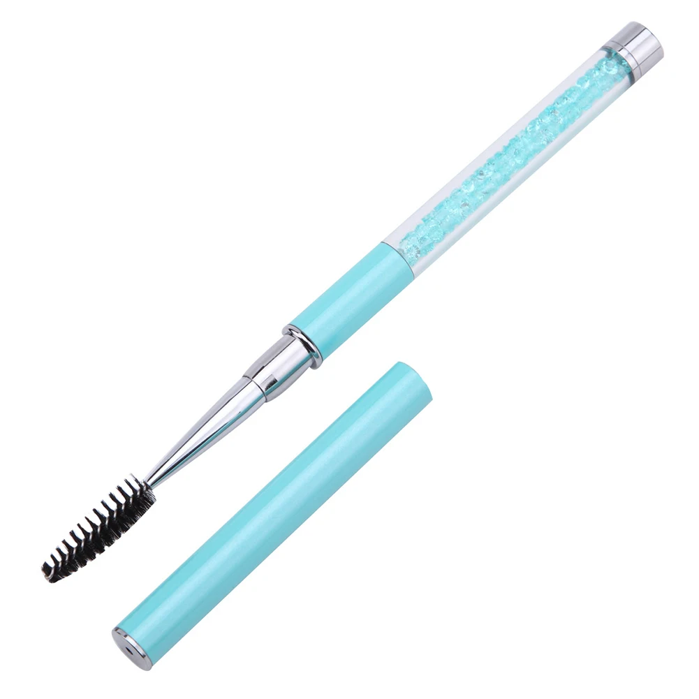 

Spiral Wand Mascara Applicator Multicolor With Lid Reusable Eyelash Brush Spoolers Portable Pen Rhinestone Handle Cosmetic