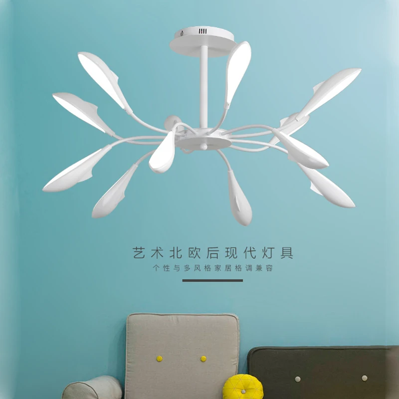 

108W modern led large white chandelier modern bedroom pendulum light fixtures hanging suspended dining room kitchens light