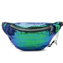 GETSRING Женская поясная сумка розовый черный пояс карман на груди сумка Bling блесток Пояс деньги чехол косые Винтаж