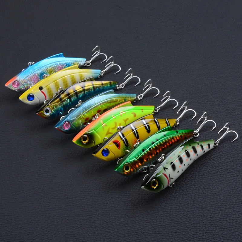 

8Pcs/Lot Boutique VIB Vibrate Fishing Lures 9cm/26.5g Crankbait Artificial Hard Baits Treble Hooks Fishing Tackle Jerkbait